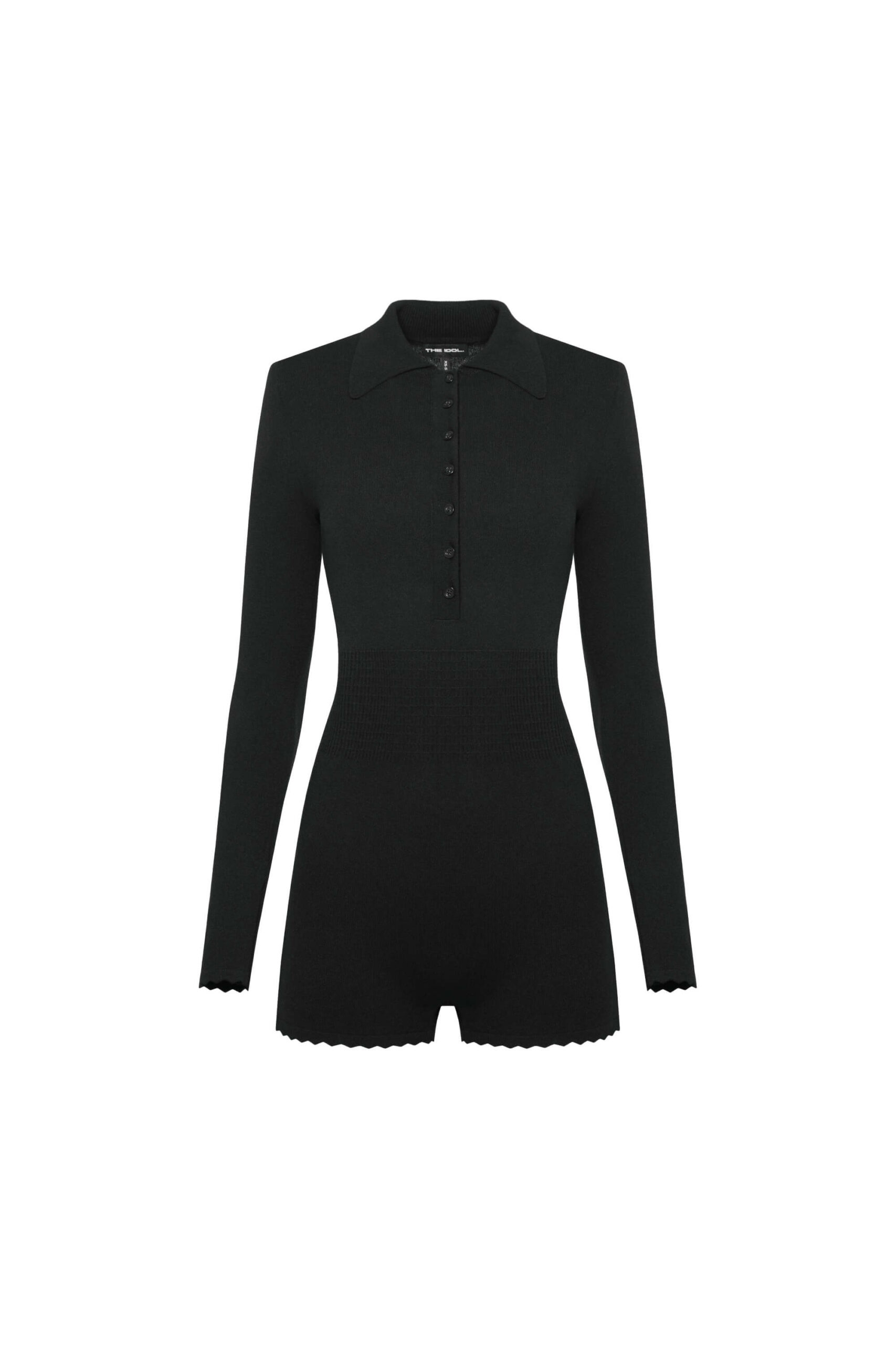 В'язаний ромпер з довгим рукавом