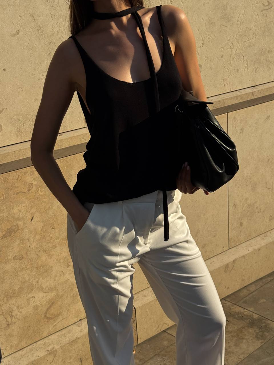 В'язана майка з шарфом - Зображення 6