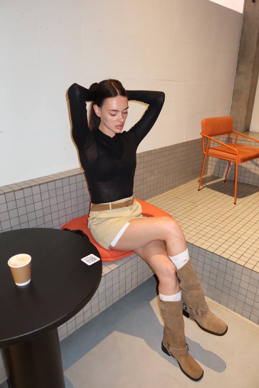 Спідниця з подовженими кишенями з котону - Зображення 3