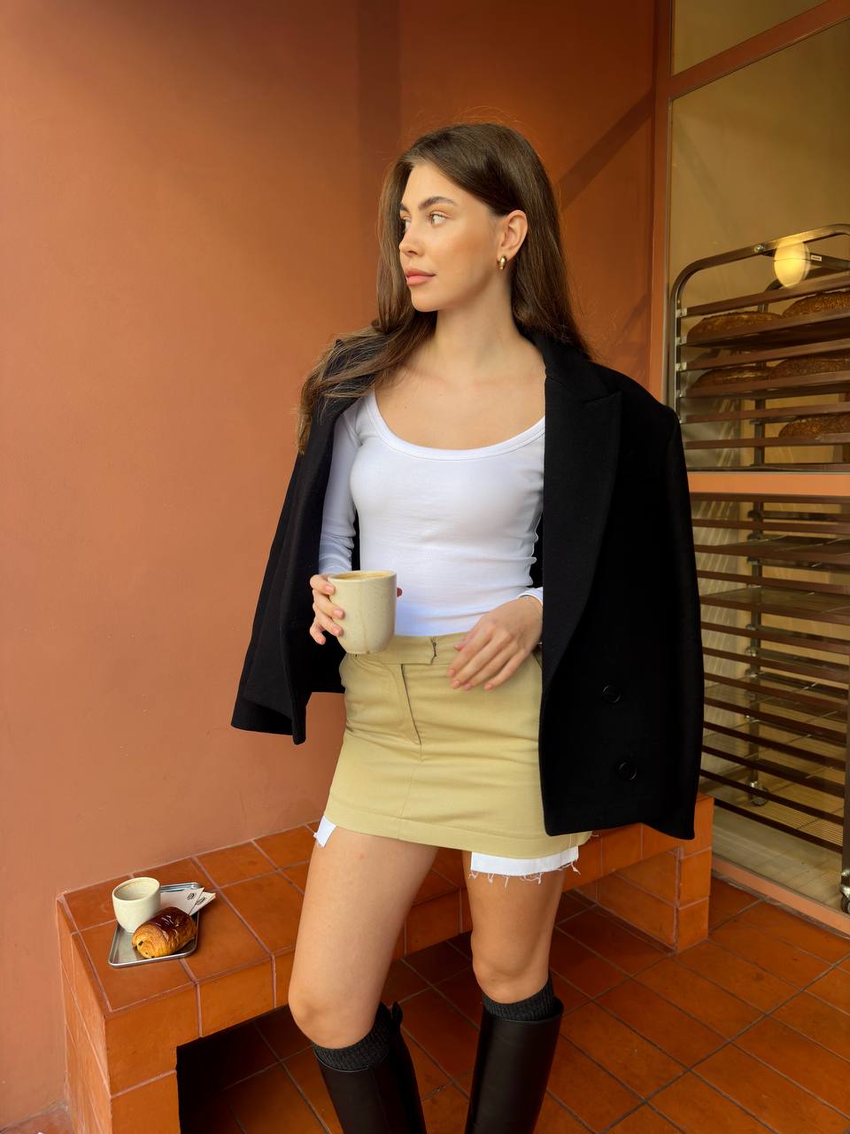 Спідниця з подовженими кишенями з котону - Зображення 4