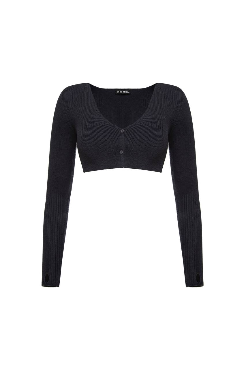 Вкорочений в’язаний кардиган