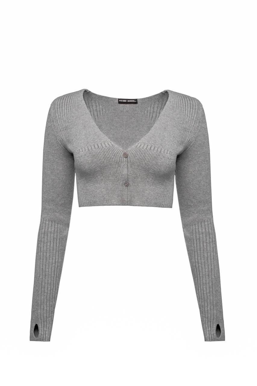 Вкорочений в’язаний кардиган - Зображення 3