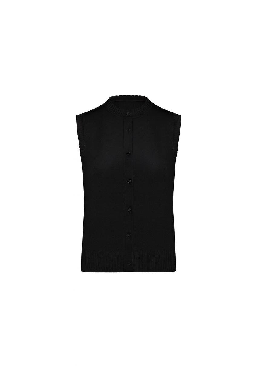 В'язана жилетка з мериносу - Зображення 2