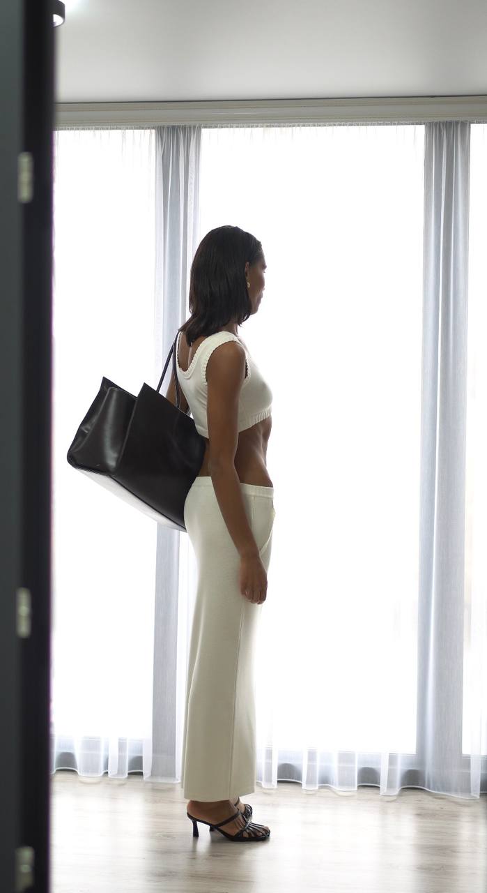 В'язана спідниця міді з мериносу - Зображення 3